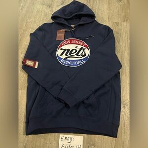 Mitchell & Ness New Jersey Nets Navy Hoodie size 2XL